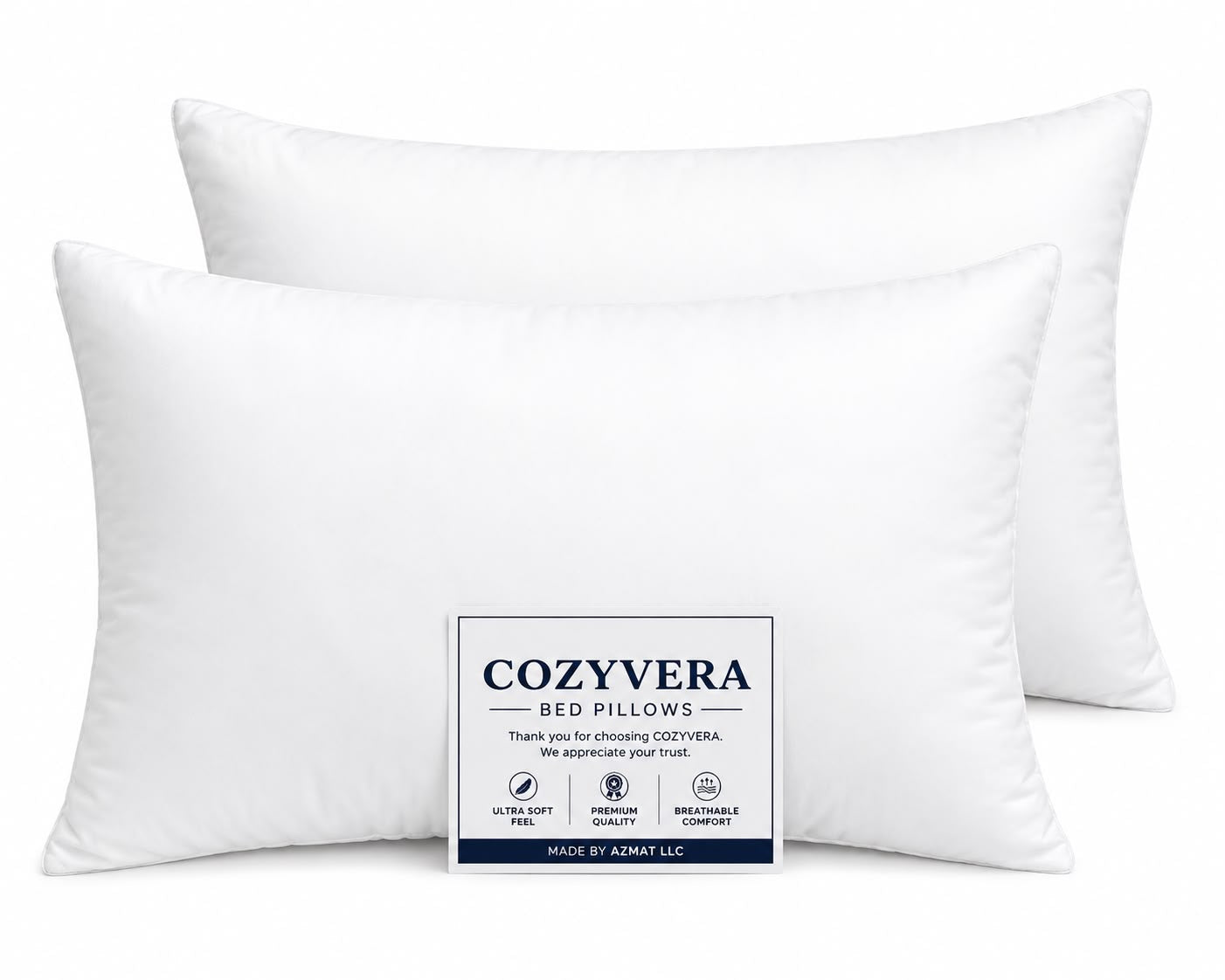 COZYVERA BED PILLOW PACK OF 2 (QUEEN SIZE 20X30 INCH)